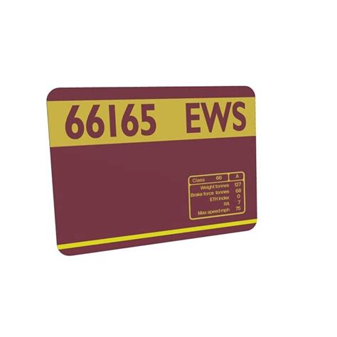 Replica Class 66 Loco Data Panel Metal Signs Gdmk Images