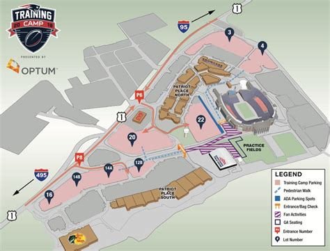 Gillette Stadium Parking Lot Map