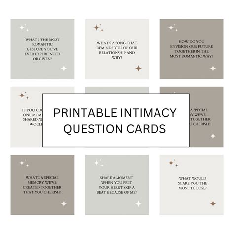 Printable Intimacy Card Game Couples Games Date Night Question Cards