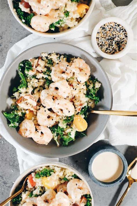 Paleo Cauliflower Rice Bowls With Shrimp Whole30 Real Simple Good