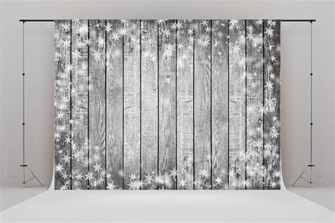 Hellodecor Polyester Fabric 7x5ft Wooden Wall Floor Christmas
