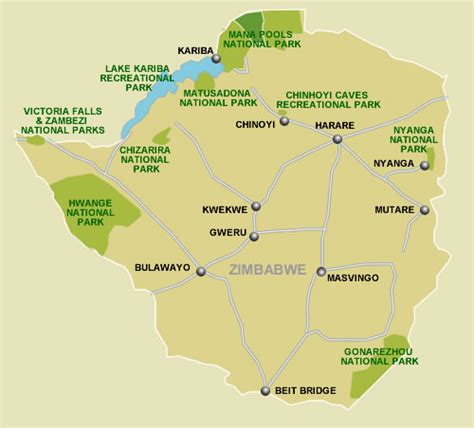 Zimbabwe map and satellite image. zimbabwe-map1