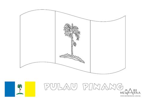 Gambar tangan genggam bendera merah putih terlihat keren download now. Mari Mewarna Bendera Negeri Pulau Pinang | Picolour