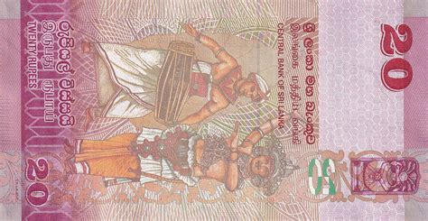 Banknote Sri Lanka 20 Rupees Bird Dancers 2016 Pnew