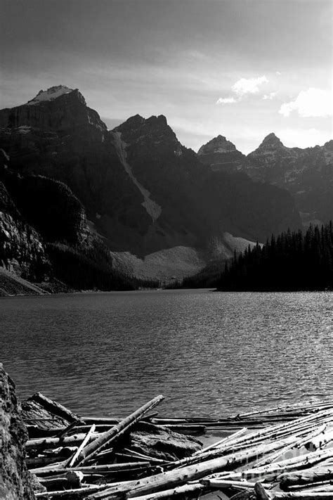 Moraine Lake In Black And White Photograph By Jason M Sturms Fine Art