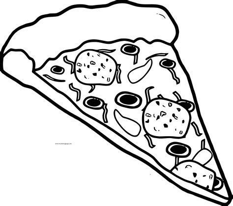 Pizza Coloring Page WeColoringPage Wecoloringpage