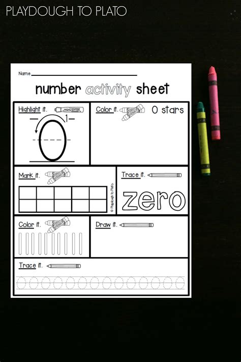 Number Activity Sheets Easy Teaching For Kids