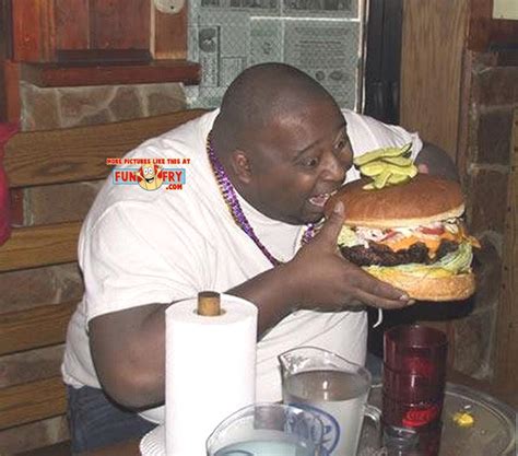 Fanletebud Fat Guy Eating Cheeseburger