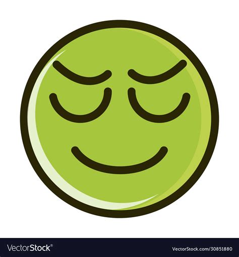 Stressed Funny Smiley Emoticon Face Expression Vector Image