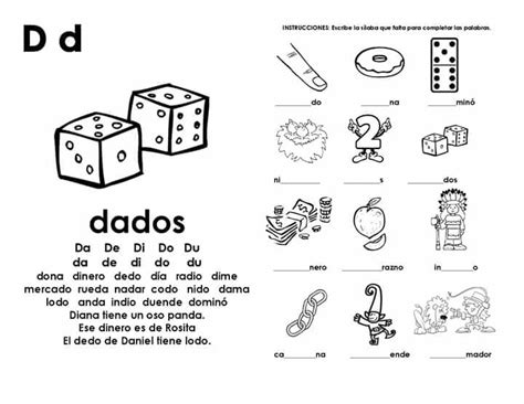 Actividades Con La Silaba Da De Di Do Du Blog Did Ctico