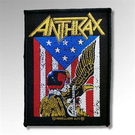 Anthrax Judge Dredd Woven Patch Black Wings