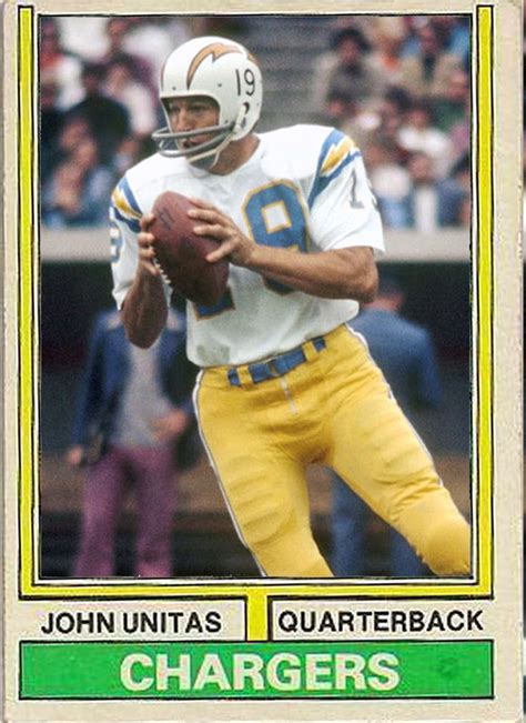 Johnny Unitas San Diego Chargers Nfl Football Cards Johnny Unitas