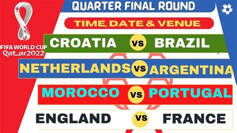 fifa world cup 2022 quarter final schedule world cup round 8 fixtures world cup fixtures