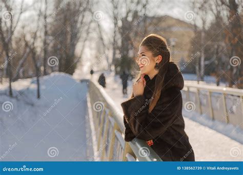 beautiful and girl posing in winter stock image image of beauty background 138562739