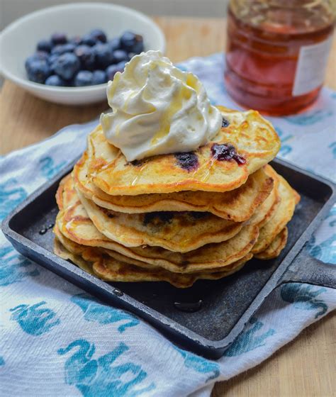 Fluffy Blueberry Pancakes With Honey Whipped Cream Ico Trading Blog
