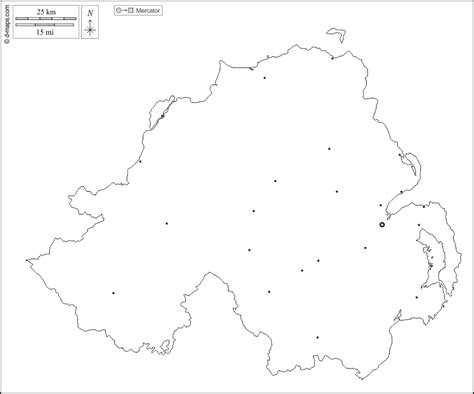 Irlanda Del Nord Mappa Gratuita Mappa Muta Gratuita Cartina Muta