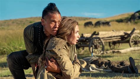 First Glimpse Of Emily Blunt And Chaske Spencer In New BBC Western