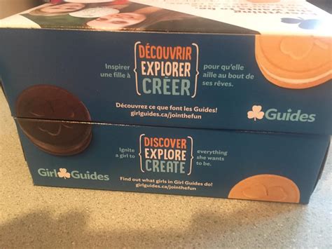 These girl guide cookie boxes sync up to form a full cookie ...