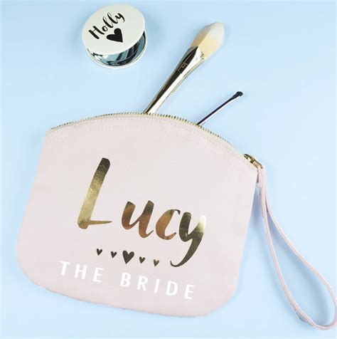 Personalised Brides Pastel Make Up Bag By Rock On Ruby