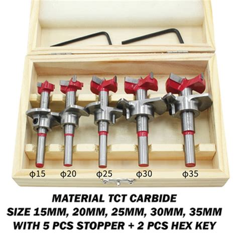 Jual FORSTNER DRILL BIT WITH STOPPER 5 PCS MATA BOR FORSTNER BOR