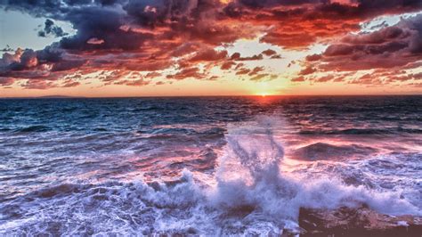 обои закат солнца море воды Берег небо Фотография Пляжный