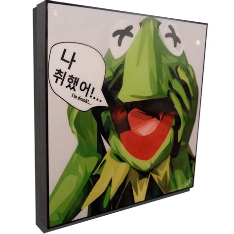 Kaws Kermit The Frog Pop Art Poster Plaque Infamous Inspiration