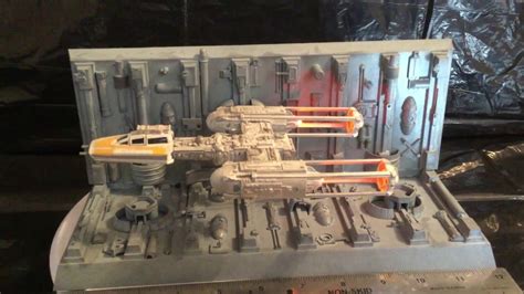 Star Wars Y Wing Model And Death Star Trench Youtube