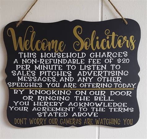 Welcome Solicitors Welcome Solicitors Sign No Soliciting Etsy