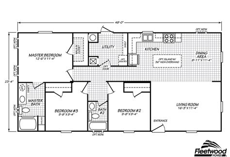 Https://freeimage.pics/home Design/1992 Fleetwood Manufactured Home Floor Plans