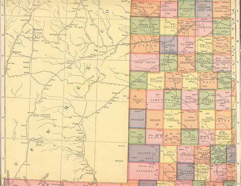 The Usgenweb Archives Digital Map Library Hammonds 1910 Atlas Texas