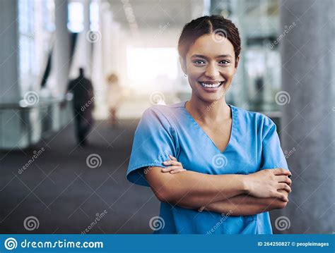 It Would Be My Pleasure To Care For You A Female Nurse Standing In A