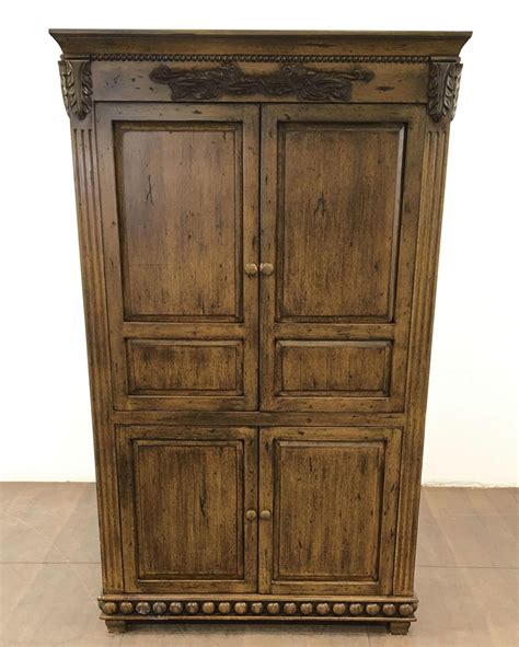 Lot Traditional Style Oak Storage Cabinet