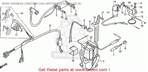 Honda Cd50k1 General Export Type 3 Mph Wire Harness Ignition Coil