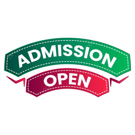 Admission Open Vector Png Images Red Green Admission Open Banner