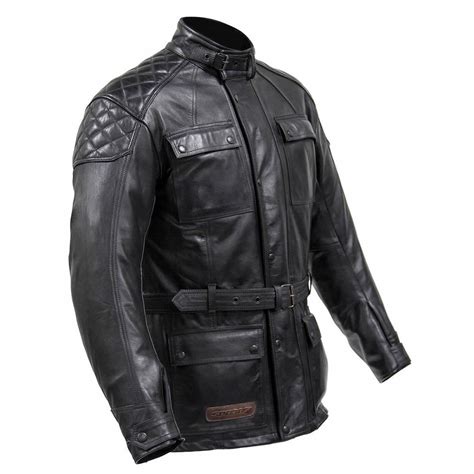 Spada Berliner Leather Motorcycle Jacket Mens Motorbike Touring Retro