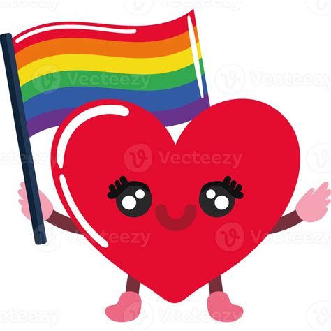 Heart With Lgbtq Flag 24406397 Png