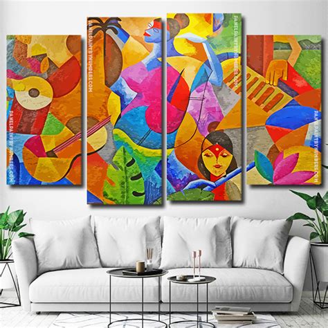 Abstract Musicians Panels Paint By Numbers Panel Paint By Numbers