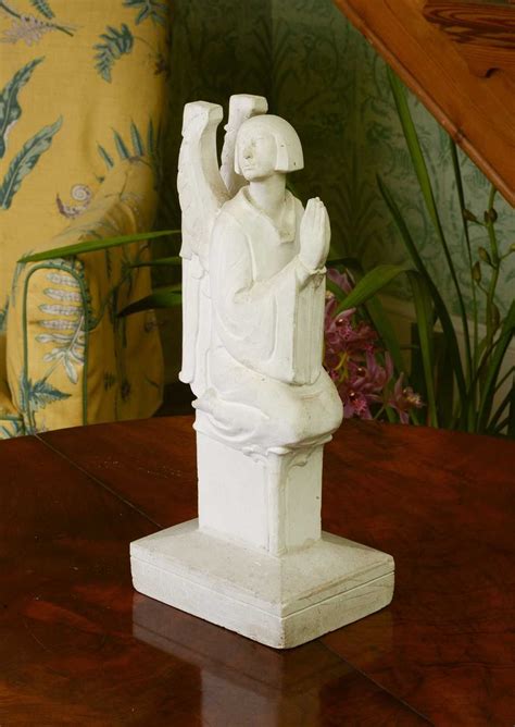Lot 44 A Plaster Figure Of A Kneeling Angel Figures Angel Kneeling