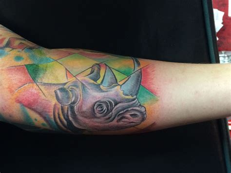 Original Rhino Tattoo By Dennis Foust Rhino Tattoo Tattoos Cool Tattoos