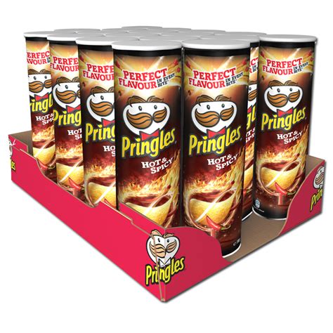 Pringles Hot And Spicy Chips 19 Dosen Je 185g Süßigkeiten Online Shop