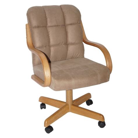 Shop for rolling kitchen table chairs online at target. Brown-Upholstered Casual Rolling Swivel Dining Chair ...