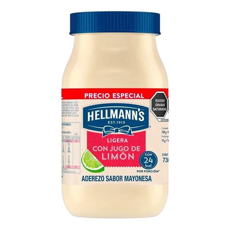 Mayonesa Hellmann s ligera con jugo de limón g Walmart