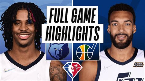 Grizzlies At Jazz Full Game Highlights November 22 2021 Youtube