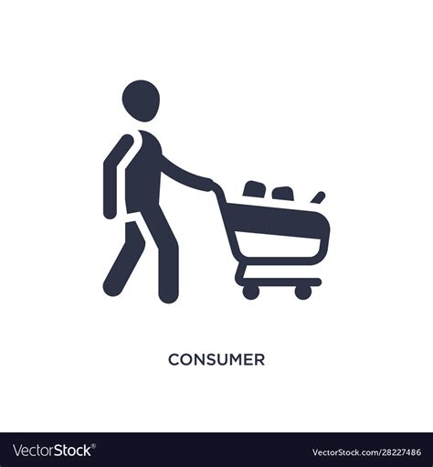 Consumer Icon On White Background Simple Element Vector Image