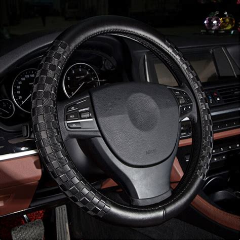 Buy Black Genuine Leather Car Steering Wheel Cover