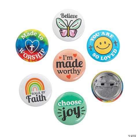 Faith Tween Mini Buttons Assortment 48 Pc Discontinued