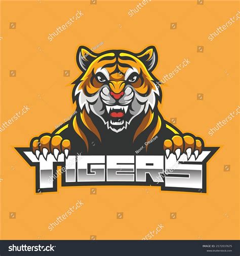 Tiger Logo Emblem Template Mascot Symbol Stock Vector Royalty Free