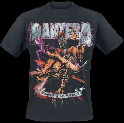 Pantera Cowboys From Hell 1990 T Shirt Blackcowboys From Hellt Shirt
