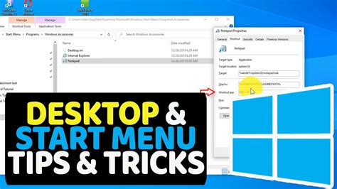 Windows 10 Start Menu Desktop And Taskbar Tips And Tricks Practice