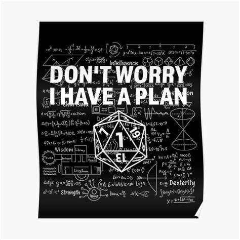 Dnd Roll 1 Fail I Have A Plan Poster For Sale By Chailynreed Redbubble
